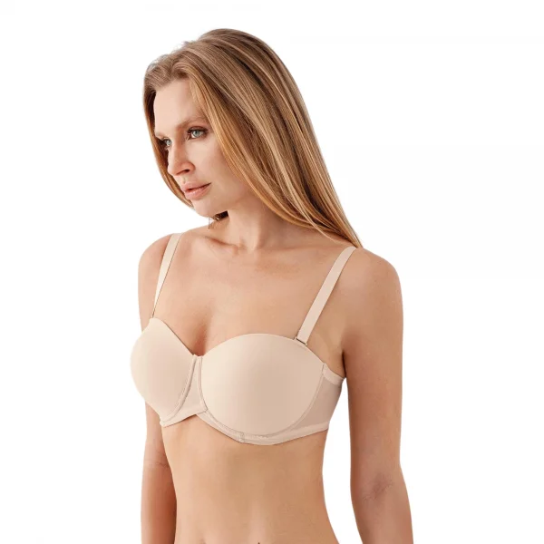 Newbra Lingerie 347057 Kadın Dolgusuz Straplez Basic Desteksiz C Cup Sutyen