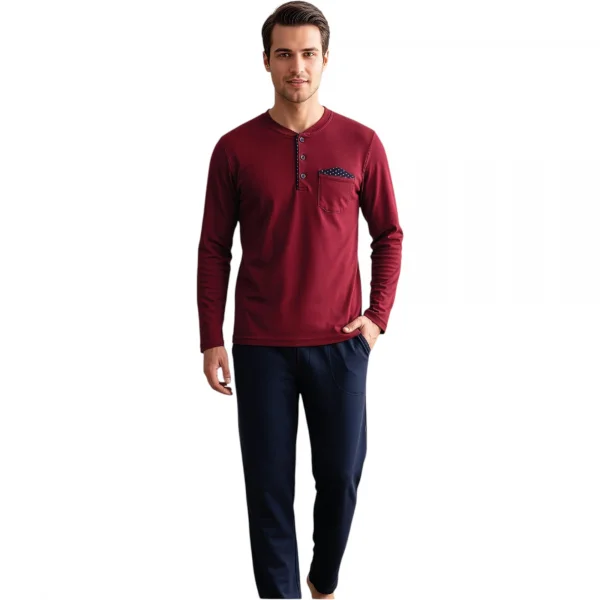Over Sleep 2401 Erkek Kışlık Süprem Pijama Takımı