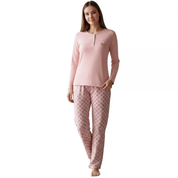 Over Sleep 3412 Kadın Kışlık Süprem Pijama Takımı