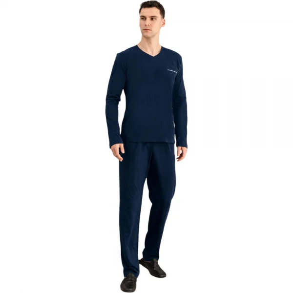 Elitepoint 1251 Erkek V-Yaka Kışlık Pijama Takım