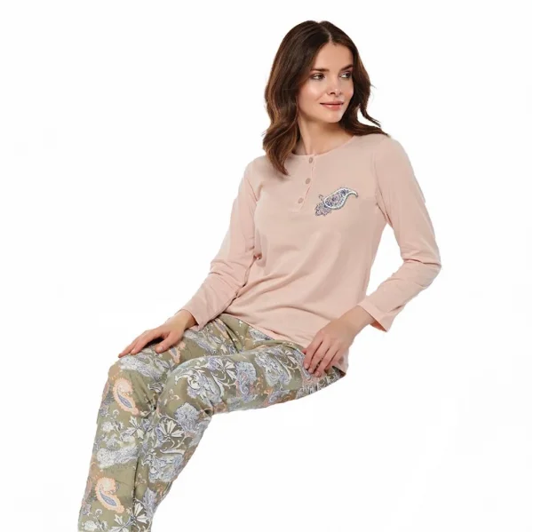 Alperi 79450 Kadın Kışlık Düğmeli Pijama Takım