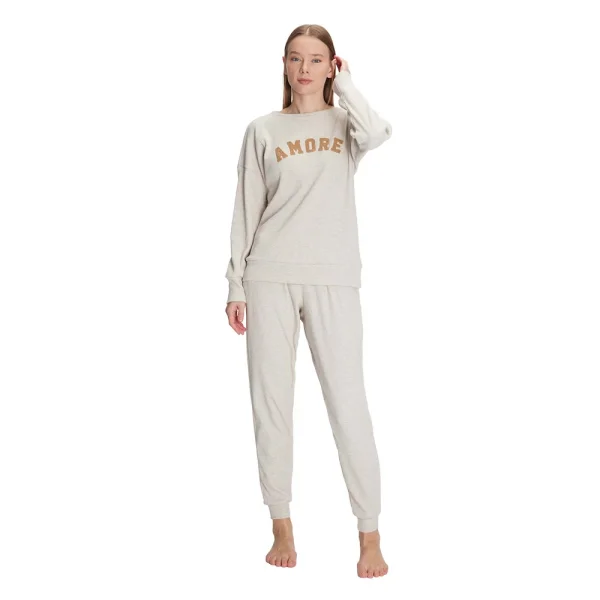 Anıl 11271 Kadın Uzun Kol Sweatshirt ve Pantolon T