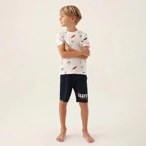 Arnetta 2984C Erkek Çocuk Bermuda Pijama Takım