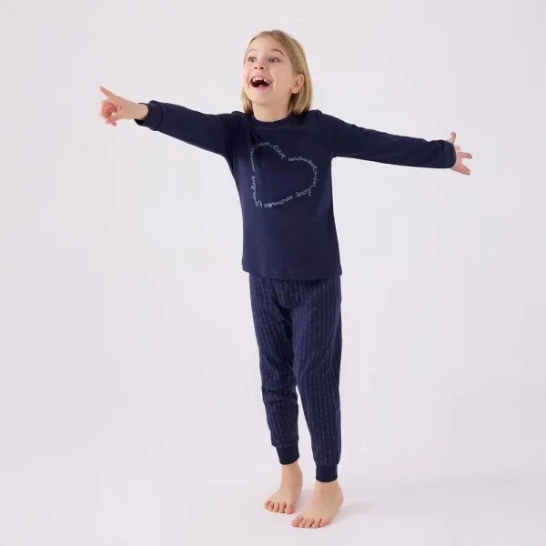 Arnetta AR3050G Kız Çocuk Garson Kışlık Pijama Takım