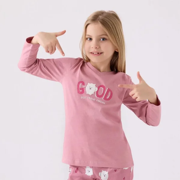 Arnetta AR3088G Kız Çocuk Garson Kışlık Pijama Takım