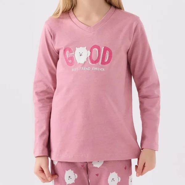 Arnetta AR3088G Kız Çocuk Garson Kışlık Pijama Takım