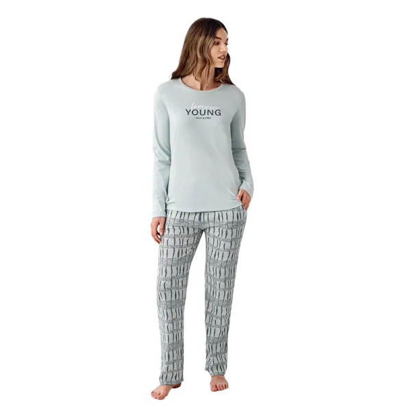 Arnetta AR3405-S Kadın İkili Kışlık Pijama Takım