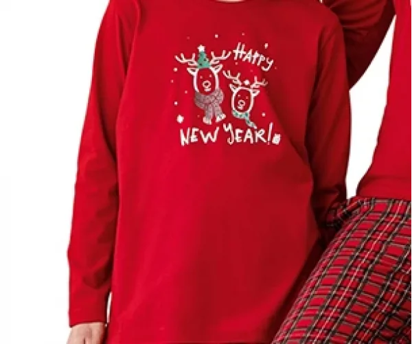 Arnetta AR3514C Anne Kız New Year Kışlık İkili Pijama Takım (Kız Çocuk)