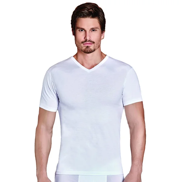 Berrak 1007 Erkek V-Yaka Kısa Kol %100 Pamuk Fanila M