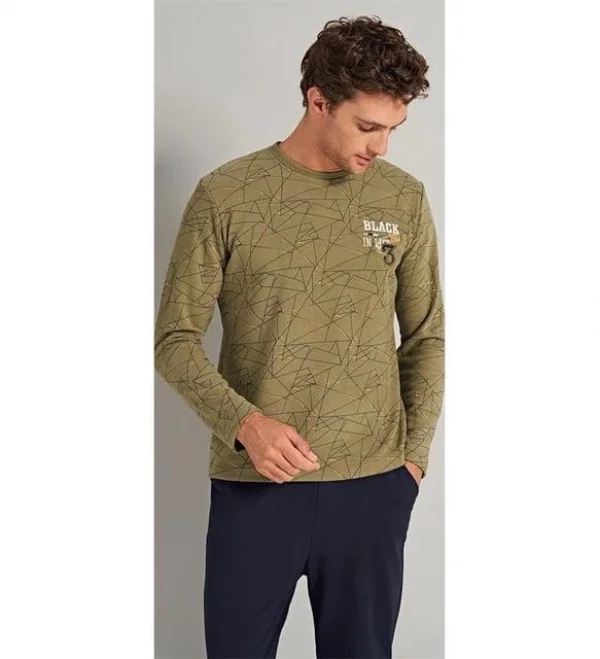 Black 7772 Erkek Kışlık Uzun Alt Pijama Takım