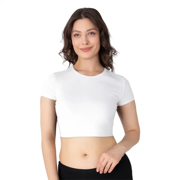 Confeo 801-021 Kadın Yarım Kol Modal Krop Atlet