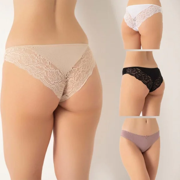 Confeo 804-001 Kadın Dantelli 4lü Bikini Külot