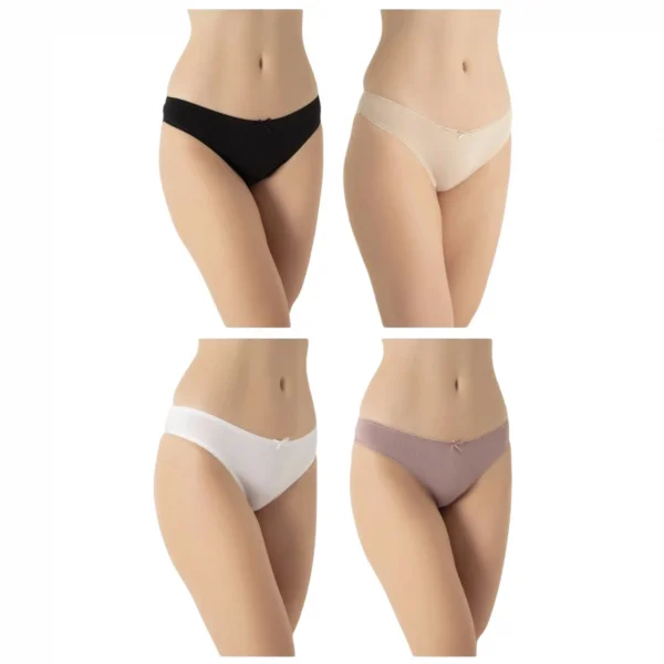 Confeo 804-001 Kadın Dantelli 4lü Bikini Külot