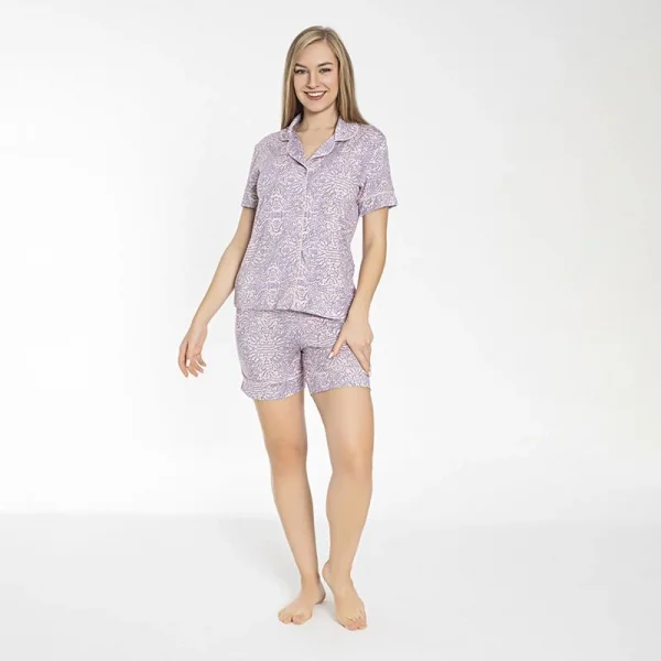 Confeo 840.505 Kadın Yazlık Önü Düğmeli Şortlu Pijama Takım