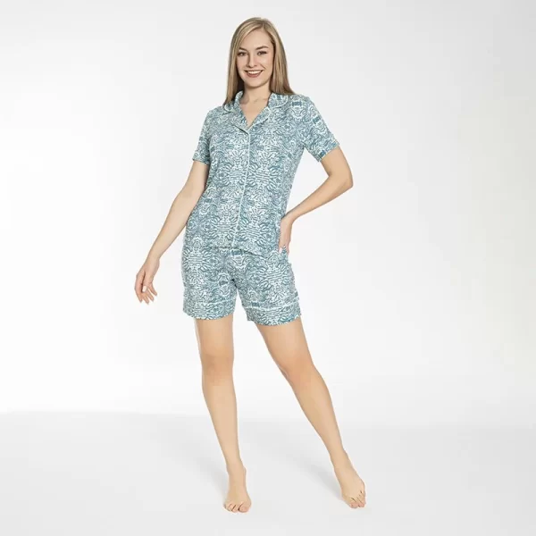 Confeo 840.505 Kadın Yazlık Önü Düğmeli Şortlu Pijama Takım