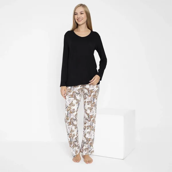 Confeo 840.635 Kadın Kışlık Uzun Kol Viskon Pijama Takım