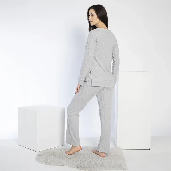 Confeo 840.641 Kadın Kışlık Fitilli Uzun Kol Pijama Takım