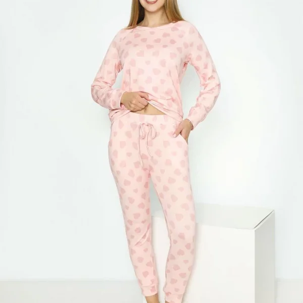 Confeo 840.800 Kadın Kışlık Bisiklet Yaka Reglan Uzunkol Pijama Takım