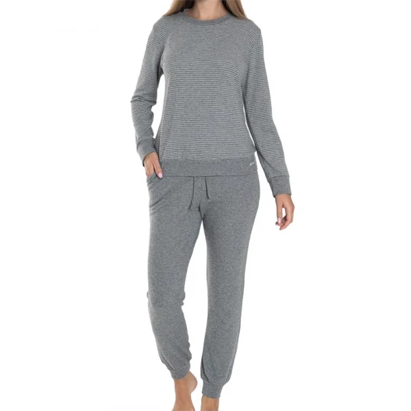 Confeo 840-803 Kadın Bi̇si̇klet Yaka Uzunkol Pi̇jama Takım