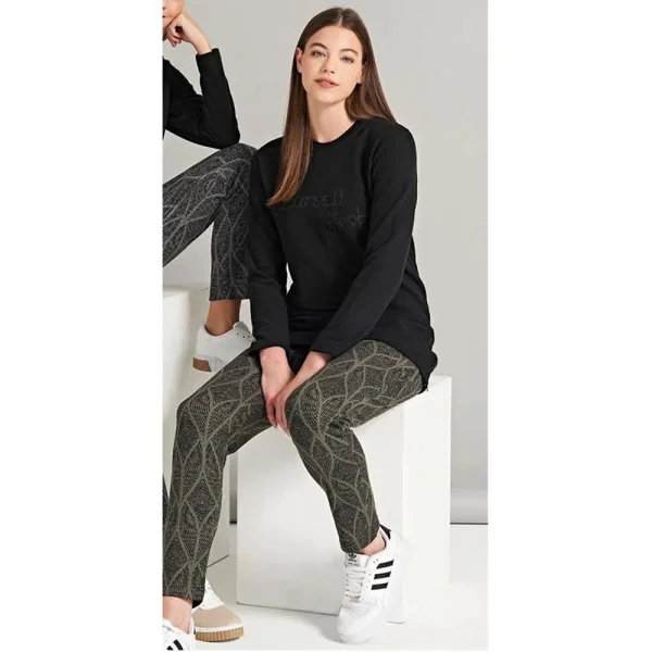 Donwear 7720 Kadın Kışlık O-Yaka Pijama Takım