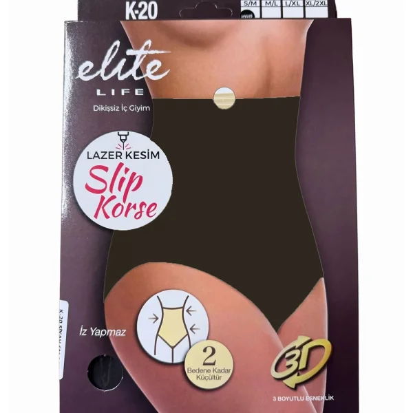Elite Life 884 K-20 Kadın Lazer Kesim Yüksek Bel