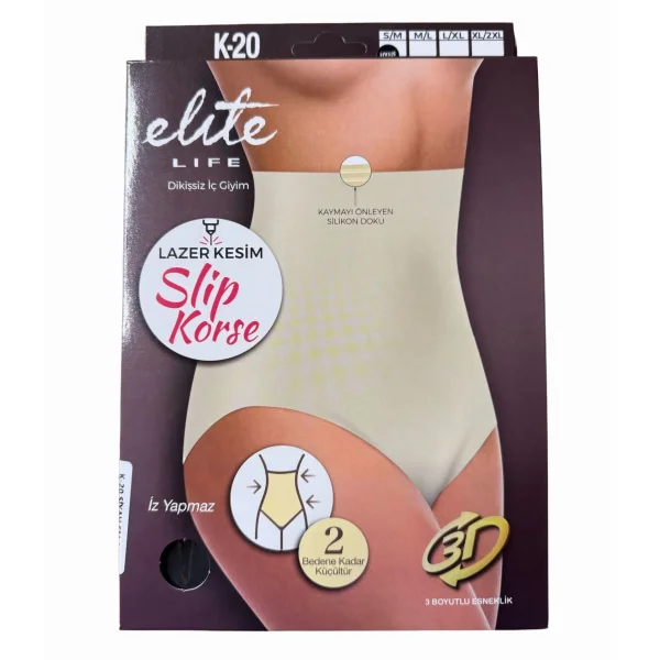 Elite Life 884 K-20 Kadın Lazer Kesim Yüksek Bel