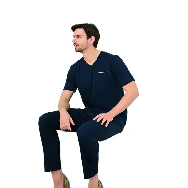 Elitepoint 1514 Erkek Kısa Kol Uzun Alt Yazlık Pijama Takımı