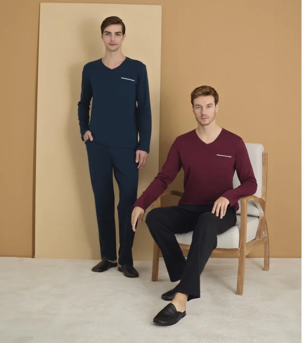 Elitepoint 1626 EErkek Büyük Beden Kışlık Pijama Takım