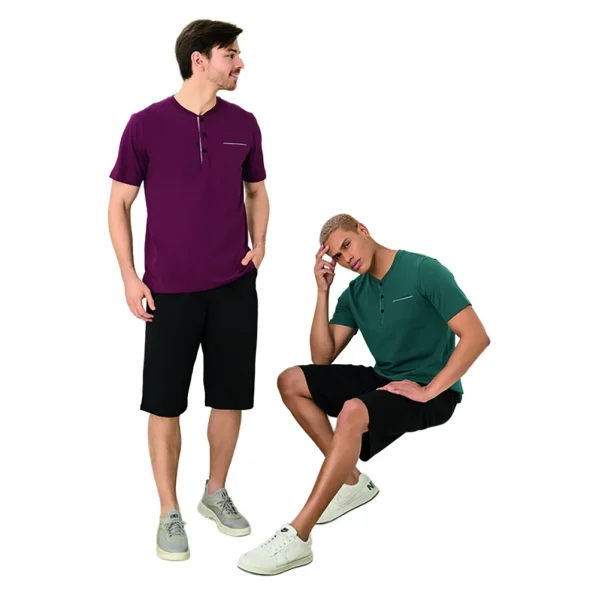 Elitepoint 1706 Erkek Yazlık Şortlu Pijama Takımı