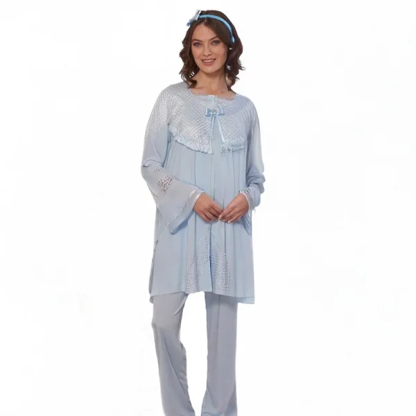 Emose 3924 Lohusa-Hamile KısaKol 3 lü Pijama Takım