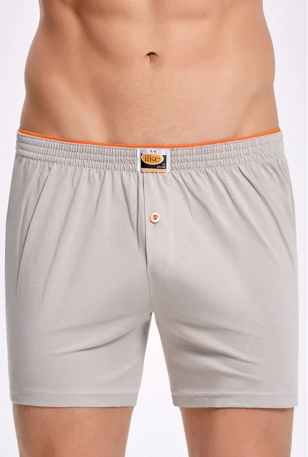 İlke 011 Düz Renkli Penye Boxer