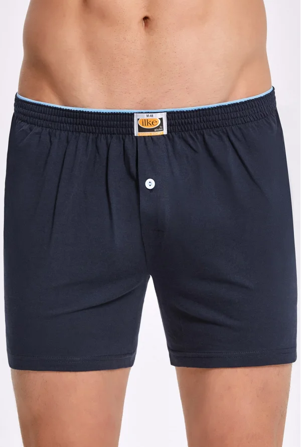 İlke 011 Düz Renkli Penye Boxer