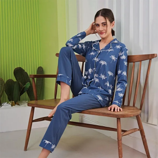 Miss Klein 1134B Kadın Kışlık Boydan Düğmeli Büyük Beden Pijama Takımı