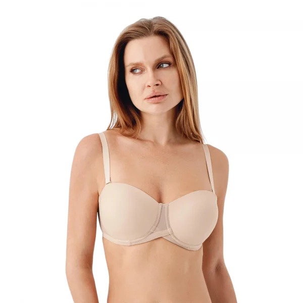 Newbra Lingerie 347057 Kadın Dolgusuz Straplez Basic Desteksiz C Cup Sutyen