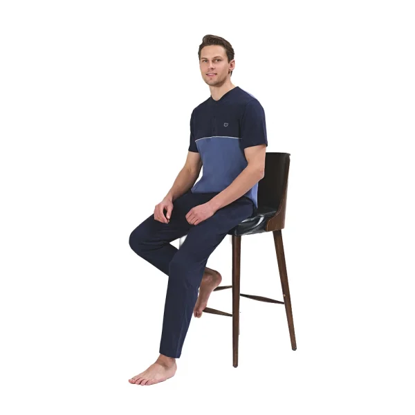 Over Sleep 1721 Erkek Süprem Uzun Kol Dört Mevsim Pijama Takım