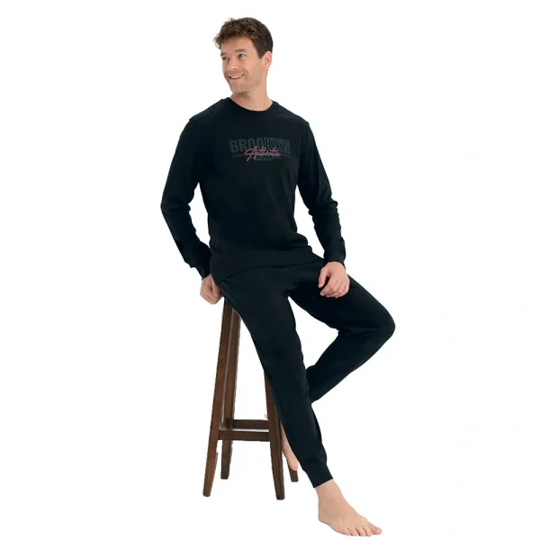 Over Sleep 2223 Erkek Kışlık Interlok Pijama Takım