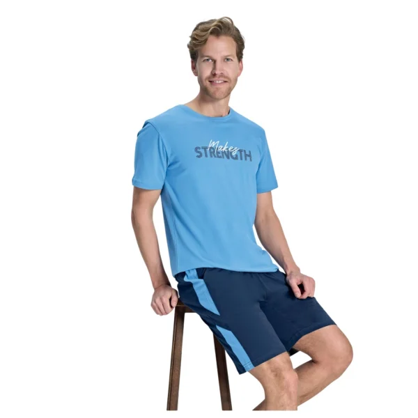 Over Sleep 2385 Erkek Süprem Şort Yazlık Takım (S-M-L-XL)