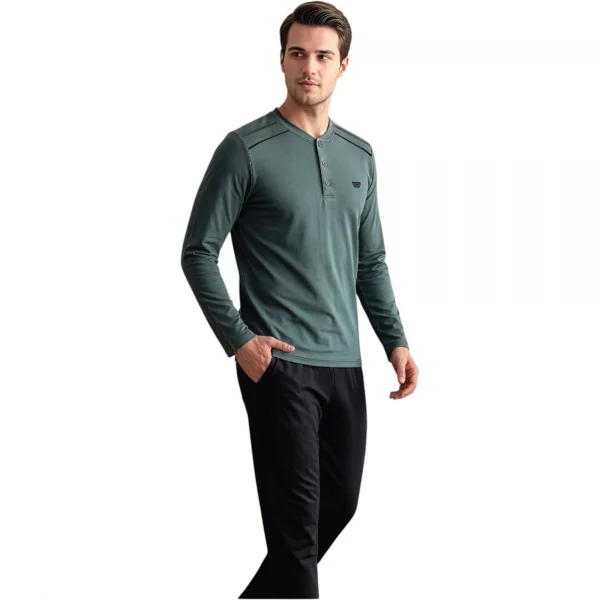 Over Sleep 2405 Erkek Kışlık Süprem Pijama Takımı
