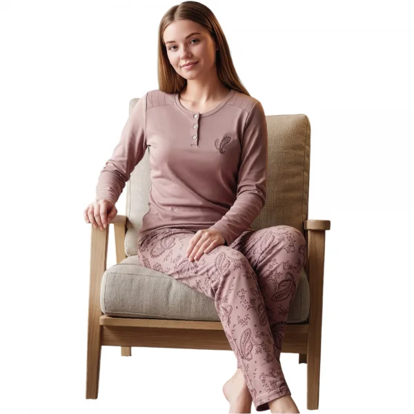 Over Sleep 3402 Kadın Kışlık Süprem Pijama Takımı