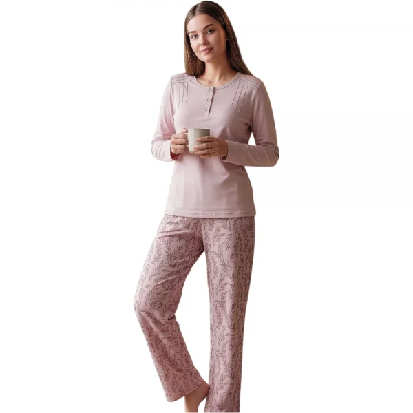 Over Sleep 3405 Kadın Kışlık Süprem Pijama Takımı