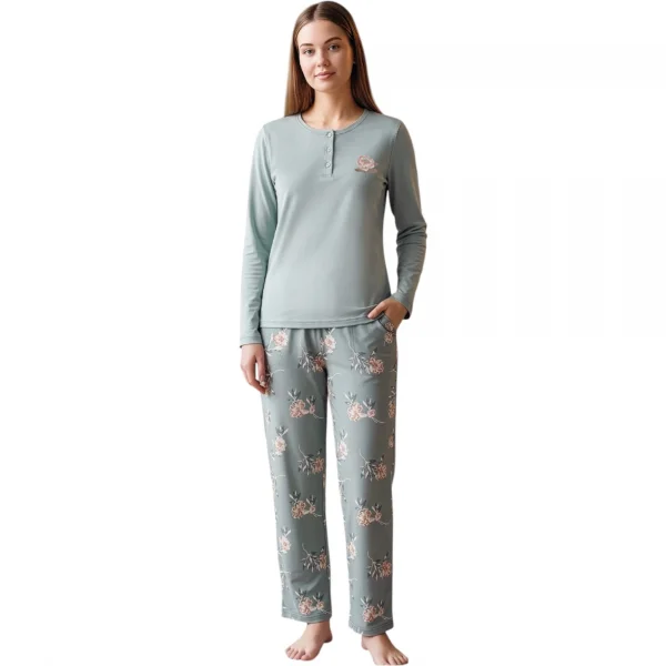 Over Sleep 3408 Kadın Kışlık Süprem Pijama Takımı