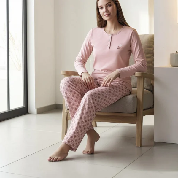 Over Sleep 3412 Kadın Kışlık Süprem Pijama Takımı
