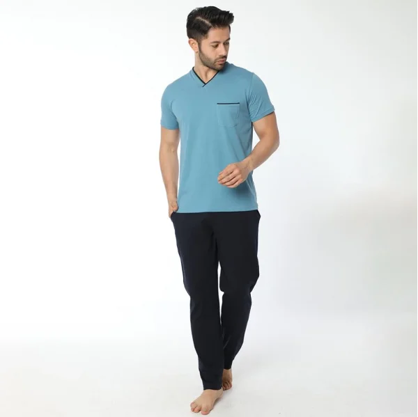 Öztaş 12027 Erkek Yazlık V Yaka Pijama Takım