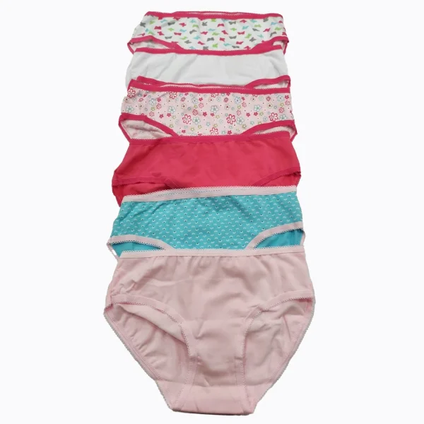 Öztaş 4723 Kız Çocuk Likralı Baskılı Slip Külot 6lı  Paket