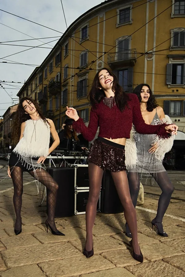 Penti Kadın Checked Desenli Külotlu Çorap