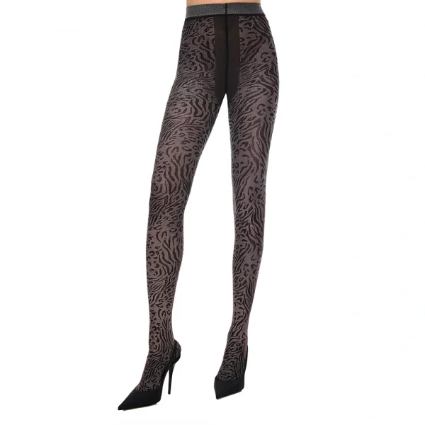 Penti Kadın Zebra Leopard Desenli Külotlu Çorap