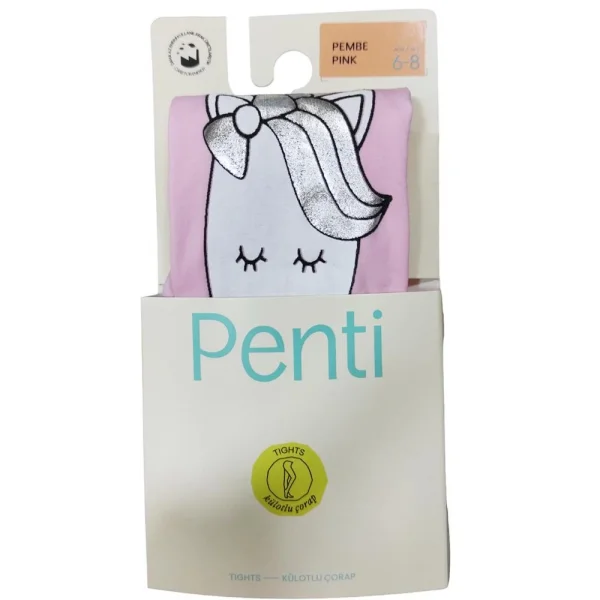 Penti Kız Çocuk Sleepy Unicorn Desenli Külotlu Çorap 40 Denye