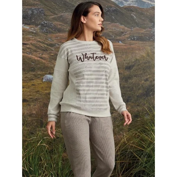 Poleren 7741 Kadın Kışlık Pijama Takım