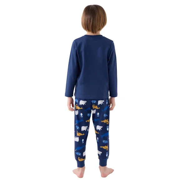 RolyPoly RP3420-2 Erkek Çocuk Kışlık İkili Pijama Takım