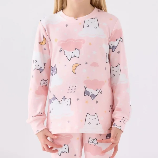 RolyPoly RP3460C Kız Çocuk Kışlık Pijama Takım